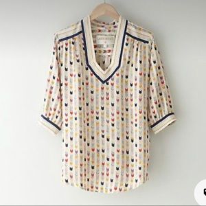 Lauren Moffatt Silk Blouse - M